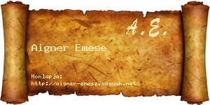 Aigner Emese névjegykártya