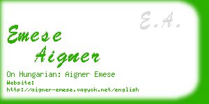 emese aigner business card